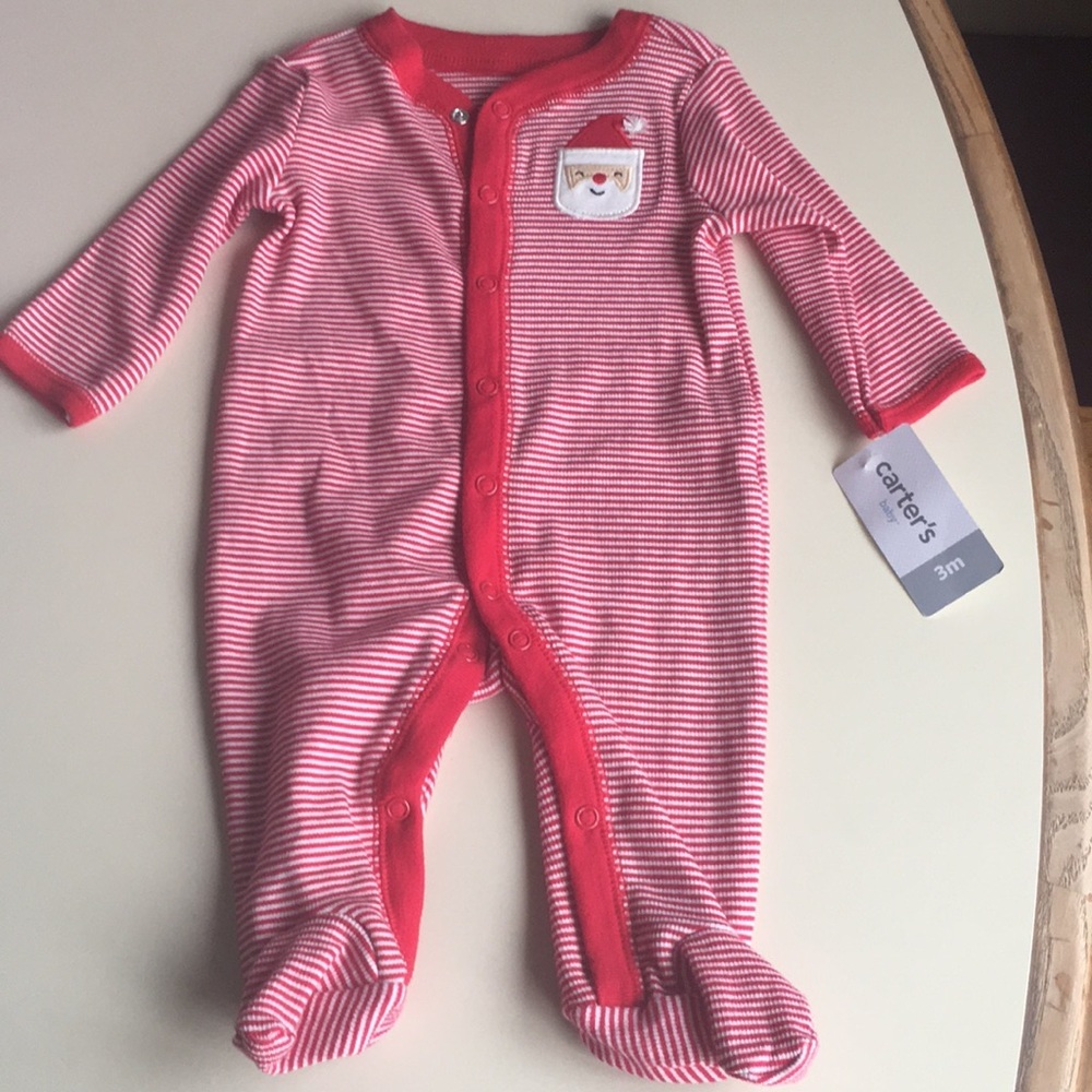 Carter’s 3 Month Santa Footed Baby Outfit